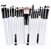 20 Piece Cosmetic Brush Set in White